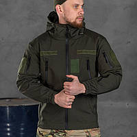 Тактическая демисезонная куртка SoftShell/ Военная куртка с капюшоном/ Армейская водонепроницаемая куртка Хаки S