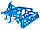 Культиватор до трактора Bruder 02329 Blue Lemken Smaragd., фото 3