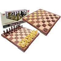 Шахи та шашки 2в1 Nobo Kids великі класичні магнітні 2в1.
