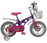 Дитячий 16 MARS велосипед магнітний литі диски фіолетовий для дівчинки