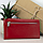 Подарунковий жіночий набір №92: гаманець Leona + обкладинка на паспорт + ключниця (червоний пітон), фото 5