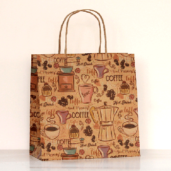 Пакет з крафту 21.5х22х11 см, № 184 Coffee