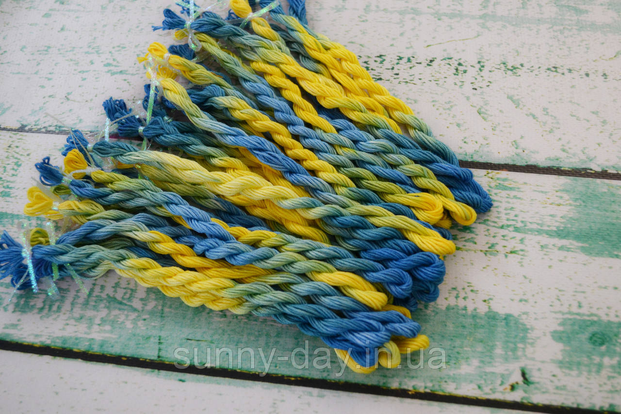 Муліне ручного фарбування "Вдячність", основа -  муліне Madeira Допомагаємо ЗСУ, фото 1