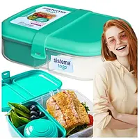 Ланч бокс 1100 мл Sistema Lunchbox Bento Sauce Box з відділеннями 21675.
