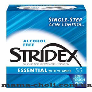 Очисні серветки із саліциловою кислотою і вітамінами Stridex 55 шт.