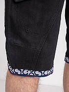 Чоловічі джинсові шорти з кишенями, чорний колір, 28-36, фото 5