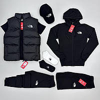 Спортивный костюм THE NORTH FACE мужской весна осень/Комплект безрукавка кофта штаны футболка кепка/ Люкс