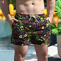 Мужские плавательные шорты пляжные, короткие шорты мужские для пляжа с принтом Pool day Tigr i oko