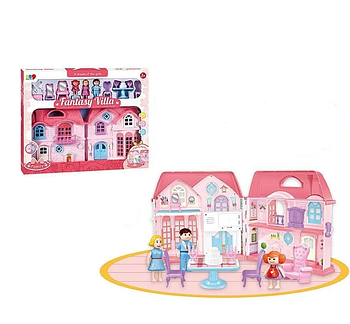 Іграшковий будиночок для ляльок (звук, музика, підсвічування, меблі, наклейки, 3 фігурки персонажів, 2 поверхи) 818