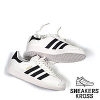 Жіночі кросівки Adidas Gazelle White Black, Кросівки Адідас Газелі, Adidas originals gazelle