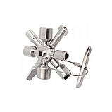 Багатофункціональний ключ для електрошаф розподільчих коробок 10 в 1 Kraft & Dele KD1134, фото 2