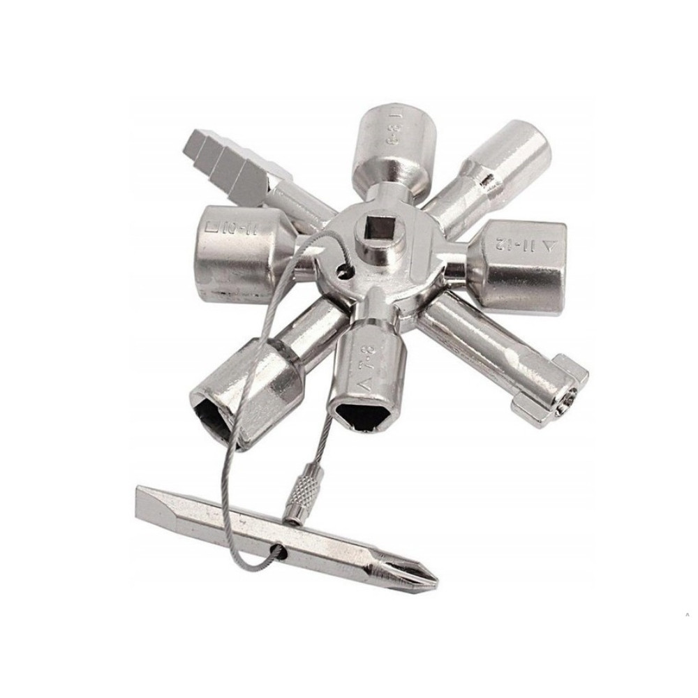 Багатофункціональний ключ для електрошаф розподільчих коробок 10 в 1 Kraft & Dele KD1134, фото 1