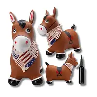 Джемпер гумовий кінь для стрибуків Brown Horse With Bandana Pump Baby J06.008.0.1.