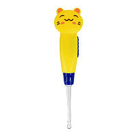 Ушной фонарик для детей Mega Zayka MGZ-0708(Yellow Cat) со сменными насадками, Time Toys