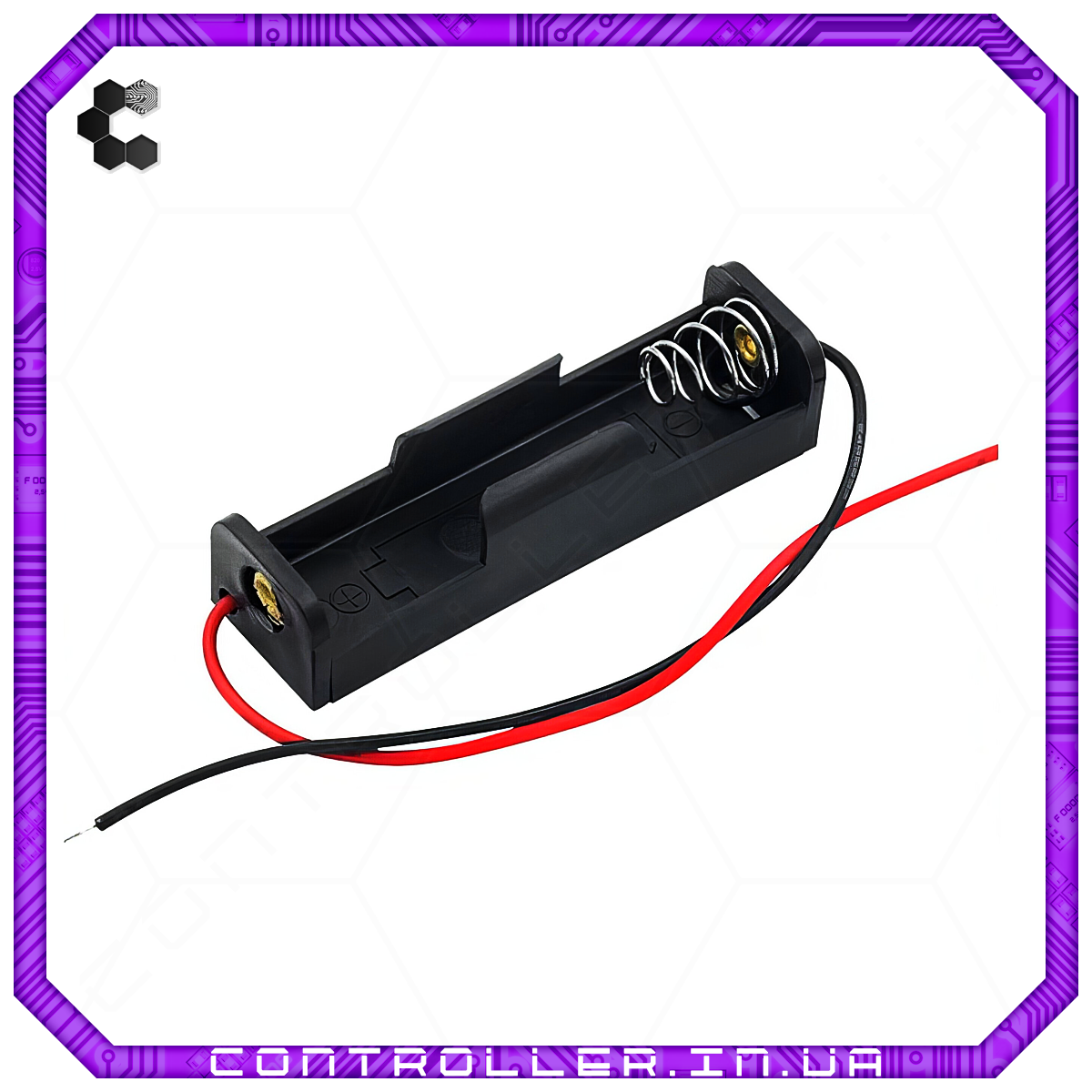 Відсік для однієї батареї типу AA з проводами, фото 1