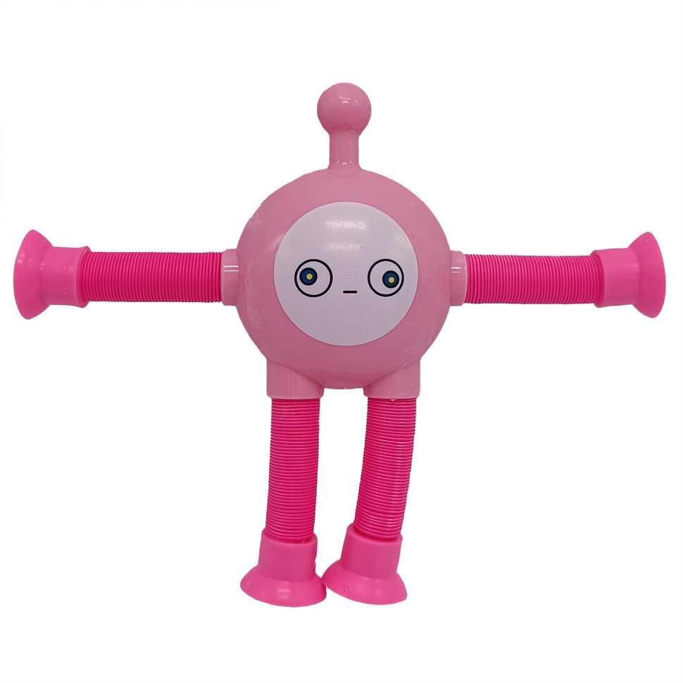 Дитяча іграшка антистрес Телепузик з гнучкими телескопічними лапами Bambi ZB-59 з підсвічуванням Pink, Time Toys