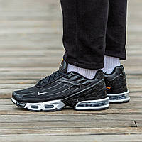 Мужские кроссовки Nike Air Max Plus 3 ltr Black White черно-белые