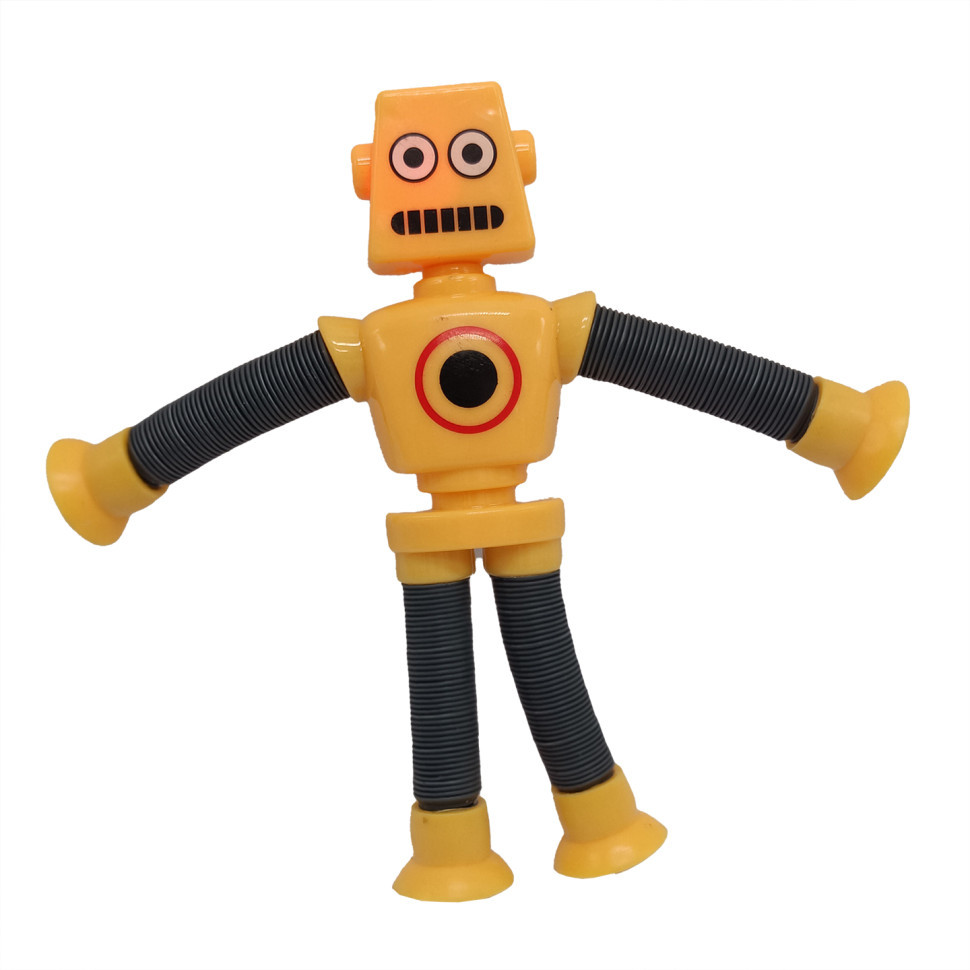 Дитяча іграшка антистрес Робот з гнучкими телескопічними лапами Bambi ZB-60 з підсвічуванням Yellow, Time Toys