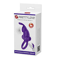 Кольцо эрекционное с вибро-стимулятором клитора Pretty Love Vibrant penis ring I BI-210204-1 Talla