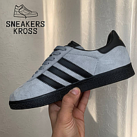 Жіночі кросівки Adidas Gazelle Grey Black, Кросівки Адідас Газелі, Adidas originals gazelle