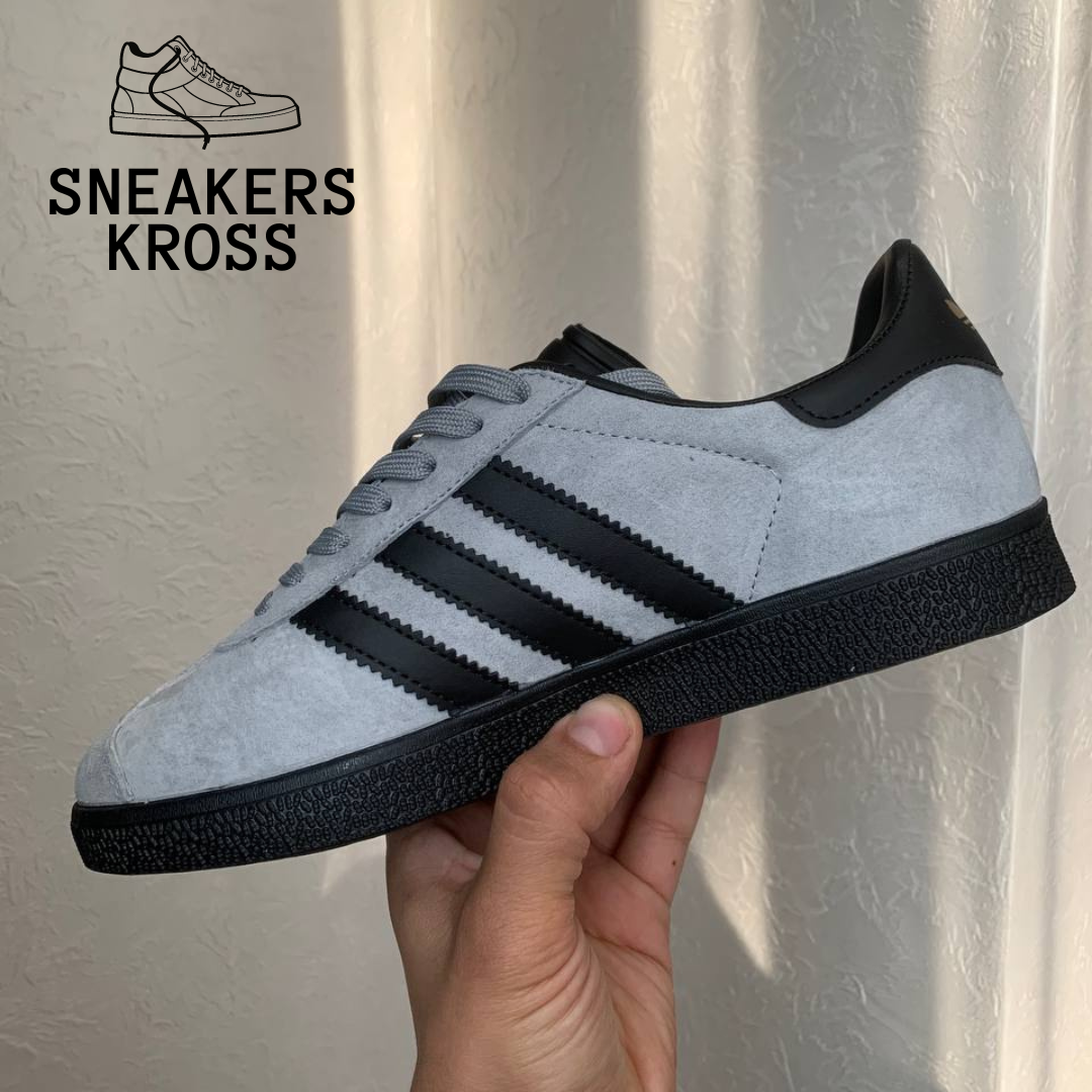 Женские кроссовки Adidas Gazelle Grey Black, Кроссовки Адидас Газели ...