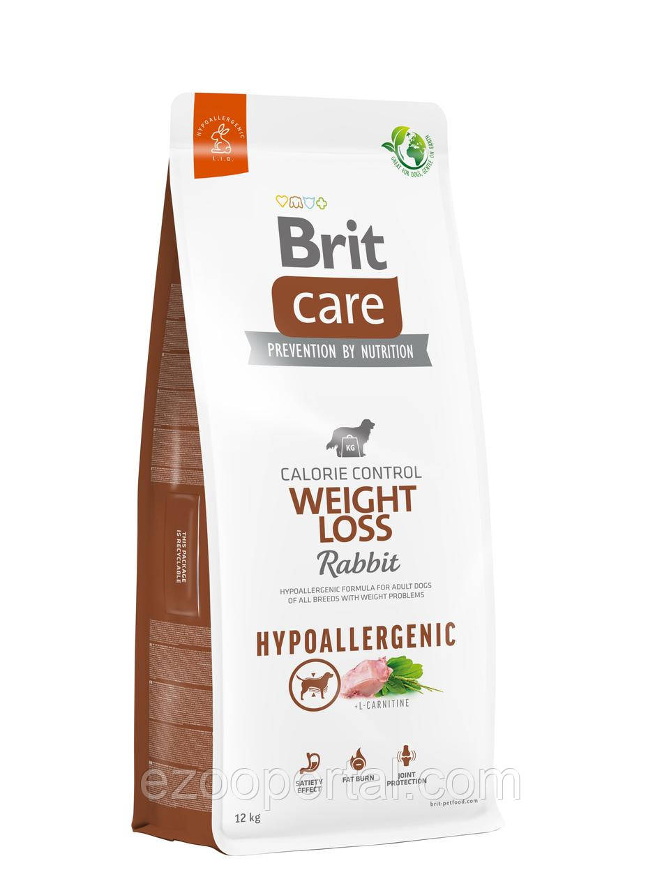Brit Care Dog Hypoallergenic Weight Loss сухий корм для собак із зайвою вагою гіпоалергенний з кроликом 12кг
