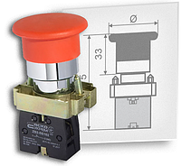 Кнопка Стоп грибок (красная d40 мм) XB2-BC42 АСКО-УКРЕМ [A0140010031]