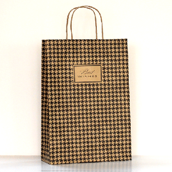 Пакет з крафту 24х34х9 см, № 187 Класичний прінт