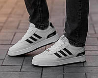Кроссовки мужские легкие Adidas Entrap White стильные белые повседневные адидас спортивные кроссовки на лето
