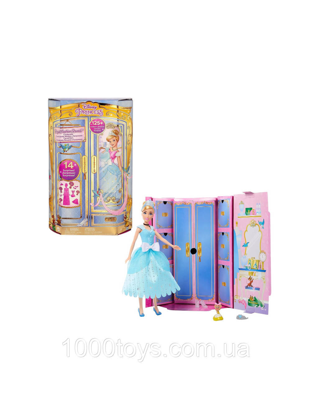 Игровой набор с куклой Золушка Маттел Mattel Disney Princess Cinderella Fashion Doll - фото 6 - id-p2132621094