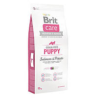 Brit Care Dog Grain-free Puppy сухий корм для цуценят всіх порід з лососем та картоплею 12кг