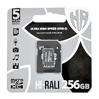 Карта памяти с адаптером micro SDHC 256GB HI-RALI class10 UHS-3