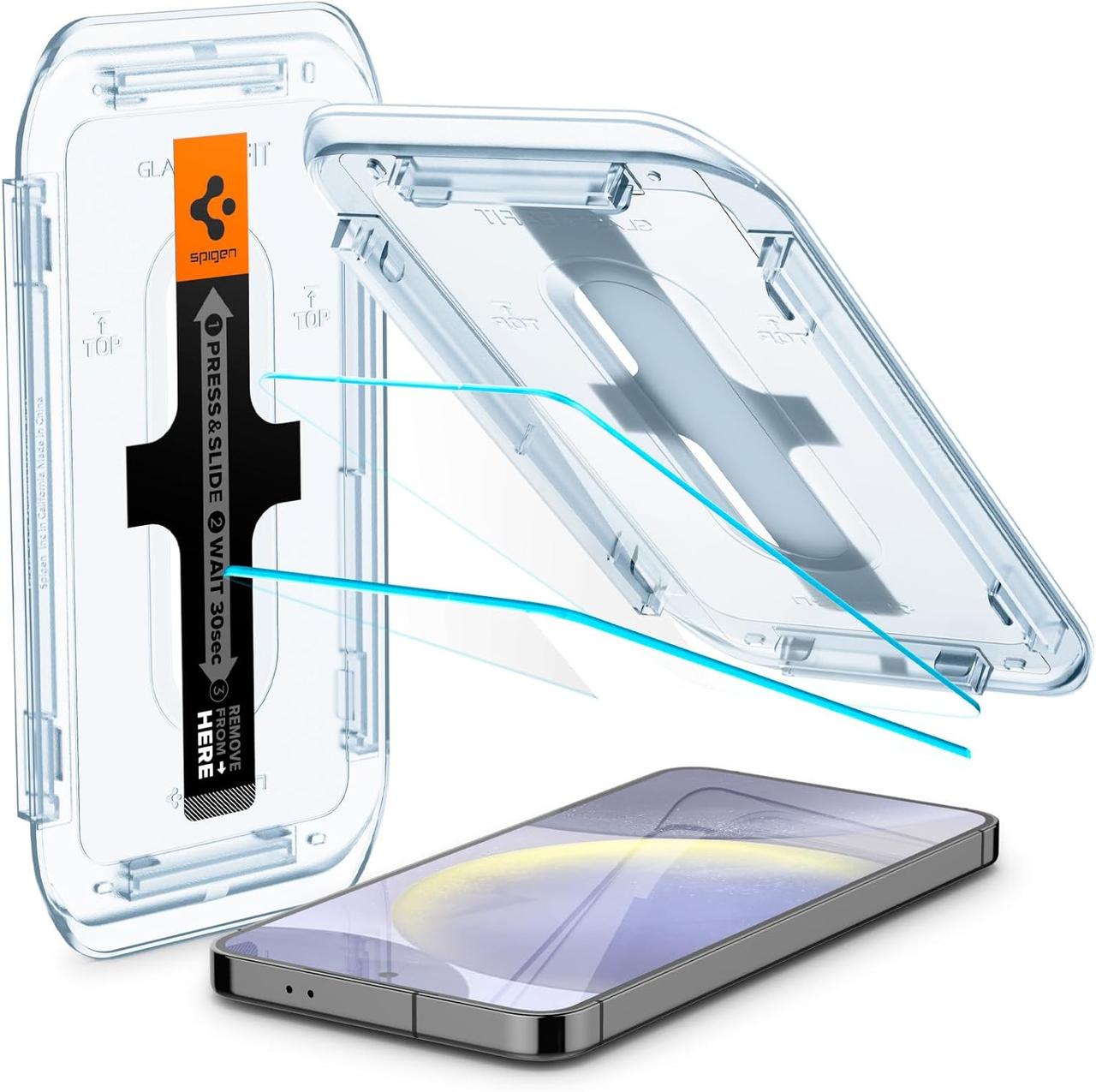 Захисне скло Spigen для Samsung Galaxy S24 Plus / S25 Plus — EZ Fit GLAS.tR (2 шт.), Clear (AGL07432)