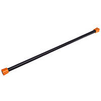 Палка гимнастическая Бодибар Body Bar Zelart FI-0274-2 вес 2кг черный-оранжевый