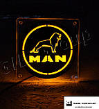 Led емблема універсальна для MAN з логотипом жовтого кольору, фото 2