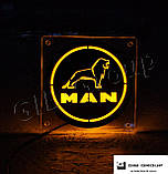 Led емблема універсальна для MAN з логотипом жовтого кольору, фото 3