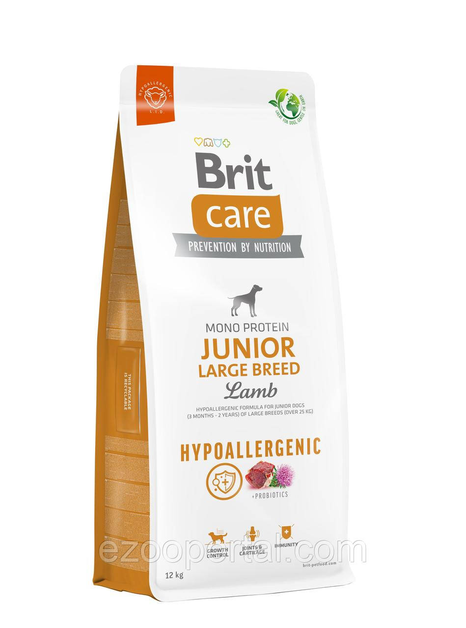 Brit Care Dog Hypoallergenic Junior Large Breed сухий корм для молодих собак великих порід гіпоалергенний з ягням 12кг
