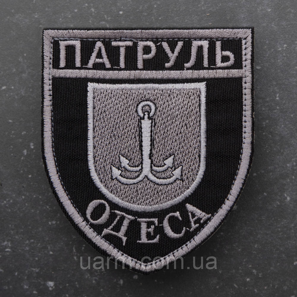 Шеврон НПУ Поліція Патруль Одеса сірий, фото 1