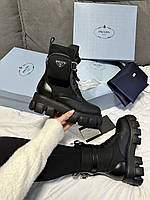 Prada Boots Zip Pocket Black