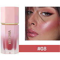 Рідкі рум'яна для обличчя Vinciner Liquid Cheek, 7 г, 08 теракотовий