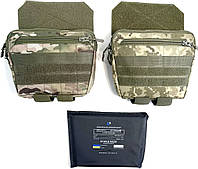 Напашник с пакетом 1кл мультикам и пиксель, Сумка-напашник на липучке