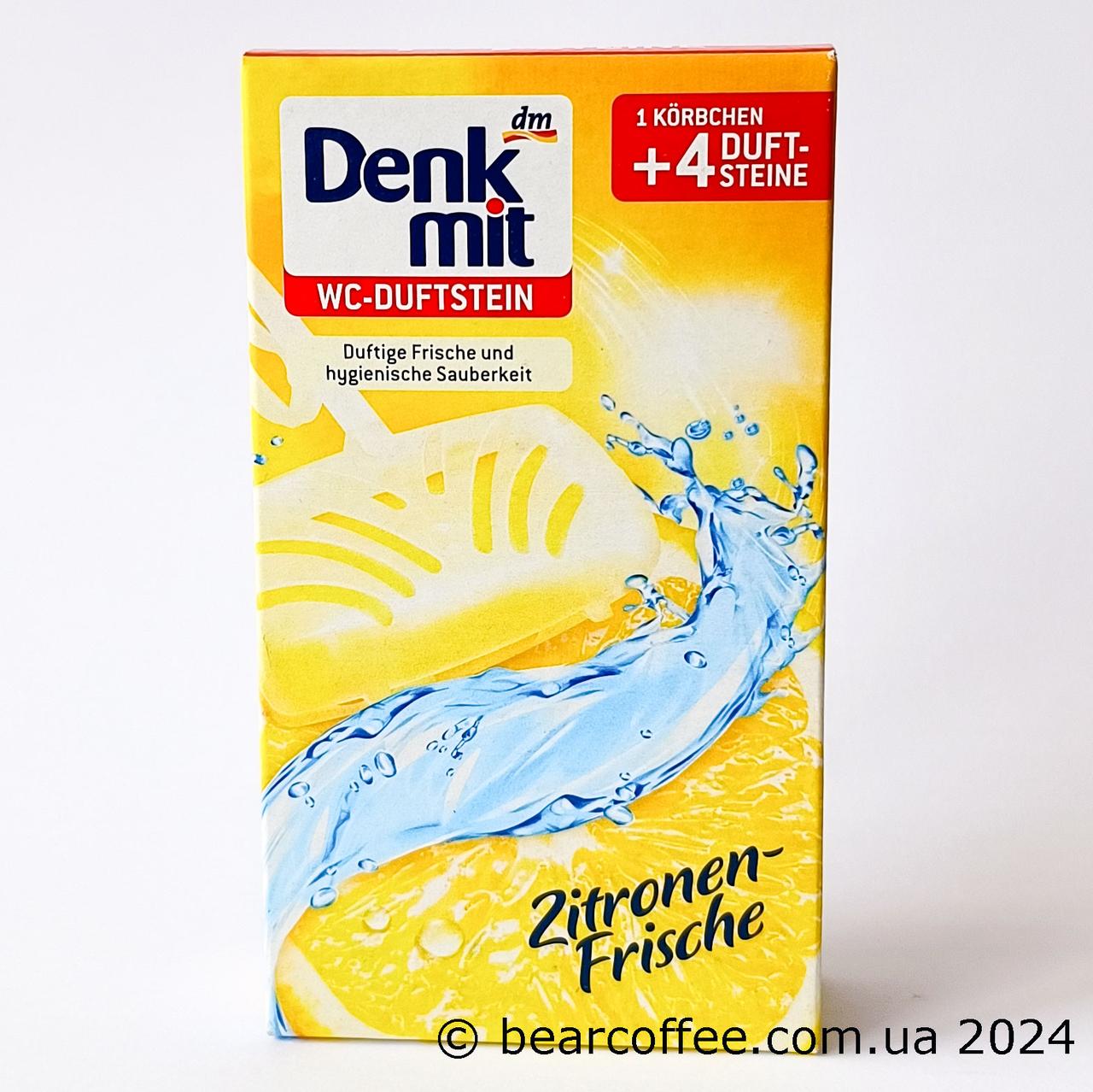 Denkmit WC-Duftstein Zitronen-Frische блок для туалету з ароматом лимону 4 шт по 40г