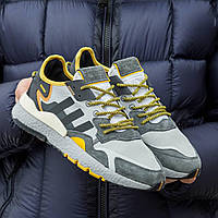 Мужские кроссовки Adidas Nite Jogger Boost Core Black Yellow Dark Grey