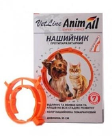 Нашийник AnimAll VetLine протипаразитарний для котів і собак кораловий 35см (4820150202811)