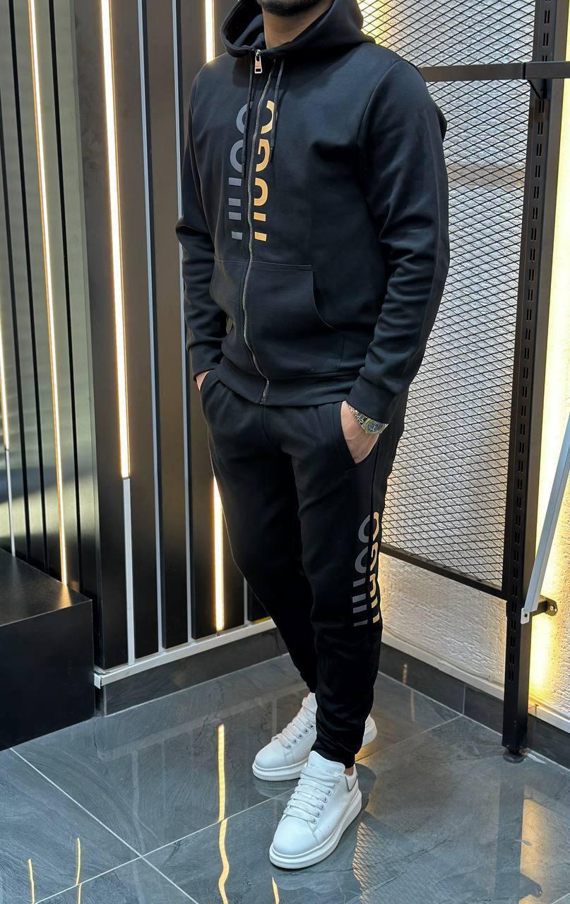 Чоловічий спортивний костюм HUGO BOSS D11881 чорний S, фото 1