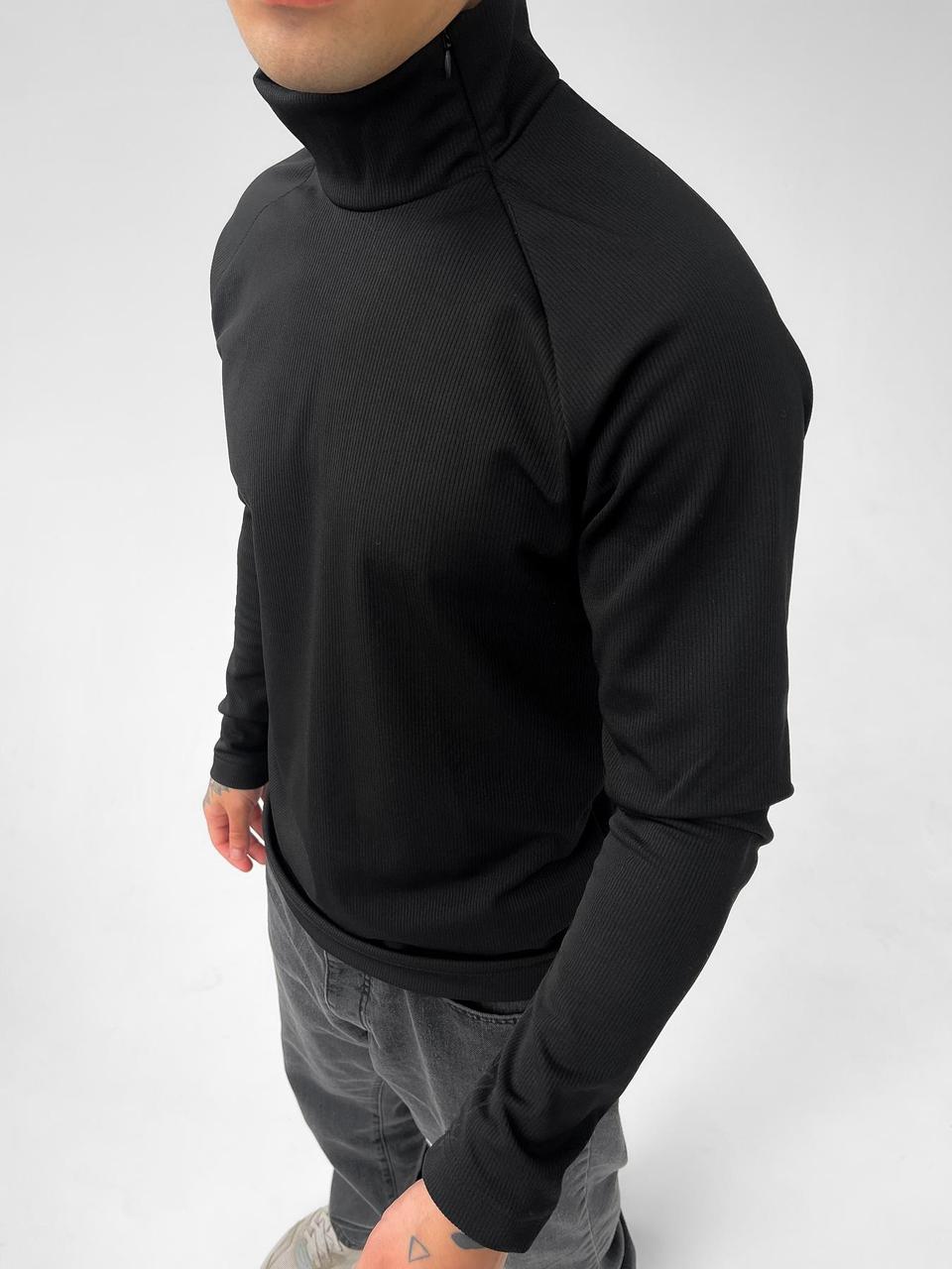 Молодежный гольф теплый мужской гольф базовый черная кофта под шею,качественные мужские гольфы - фото 6 - id-p2132656861