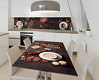 Наклейка 3Д виниловая на стол Zatarga «Шоколад ручной работы» 650х1200 мм для домов, квартир, DI, код: 6510437