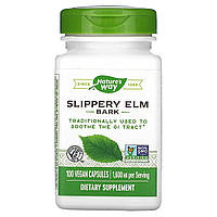 Скользкий Вяз, Slippery Elm Bark, Nature's Way, 400 мг 100 капсул