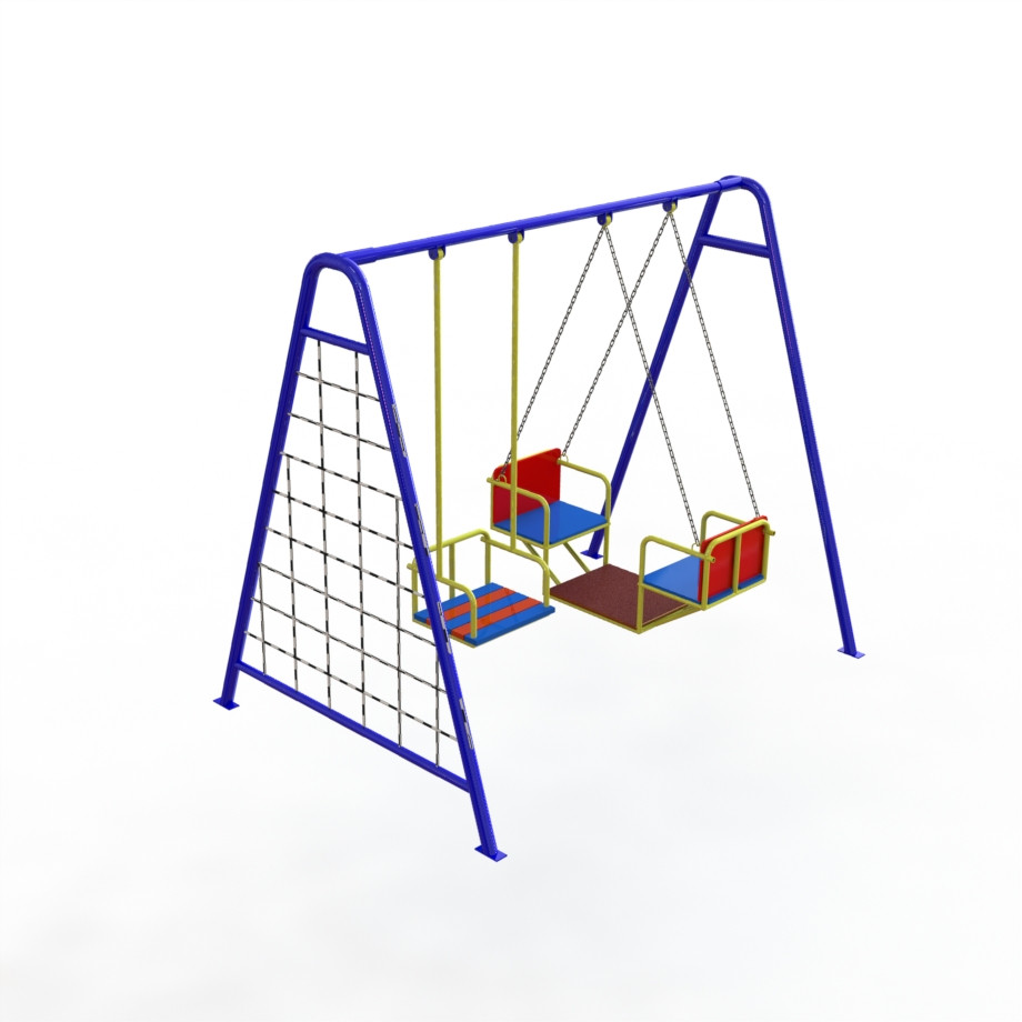 Гойдалки дитячі тримісні, фото 1