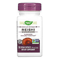 Грибы Рейши, Reishi, Standardized, Nature's Way, 376 mg, 100 Капсул